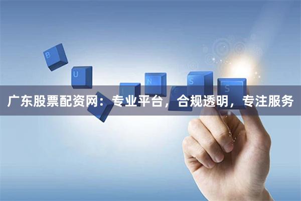 广东股票配资网：专业平台，合规透明，专注服务